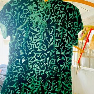 Chinese midi w/ Shantung collar